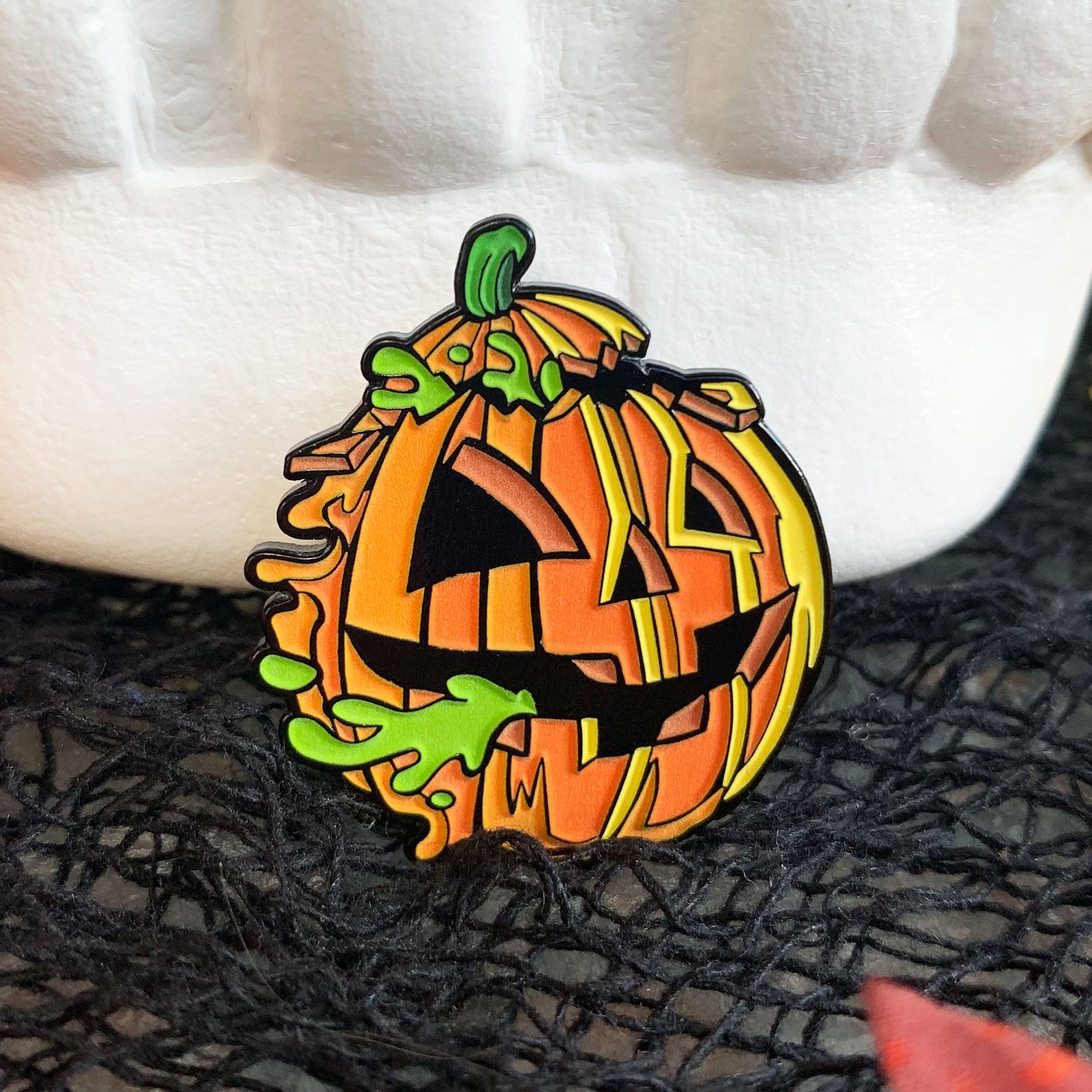 Radballs Enamel Pin - Pumpkin - Dystopian Designs