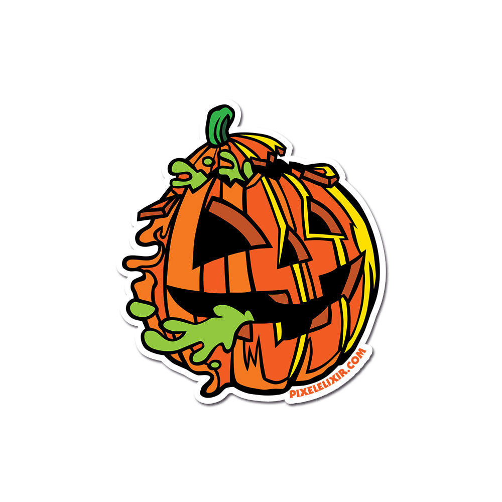 Radballs 4" Vinyl Sticker - Pumpkin - Dystopian Designs