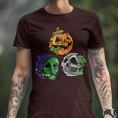 Radballs "Happy Halloween" Oxblood T-Shirt - Dystopian Designs