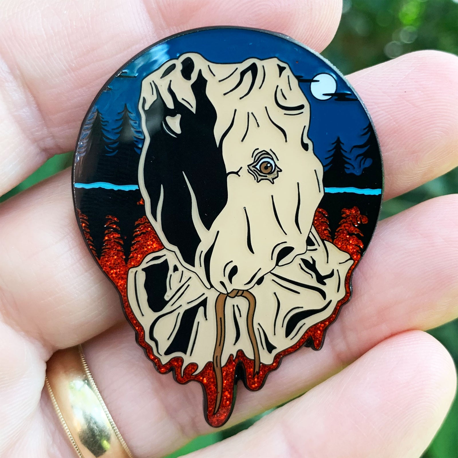 Sackhead Killer Enamel Pin - Pixel Elixir
