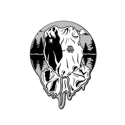 Sackhead Killer Enamel Pin (Sketch Variant) - Dystopian Designs