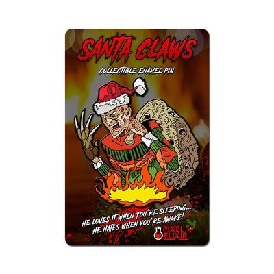 Santa Claws Enamel Pin - Dystopian Designs