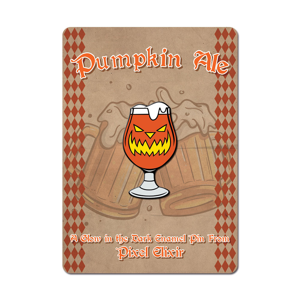 Scary Pumpkin Ale Enamel Pin - Dystopian Designs