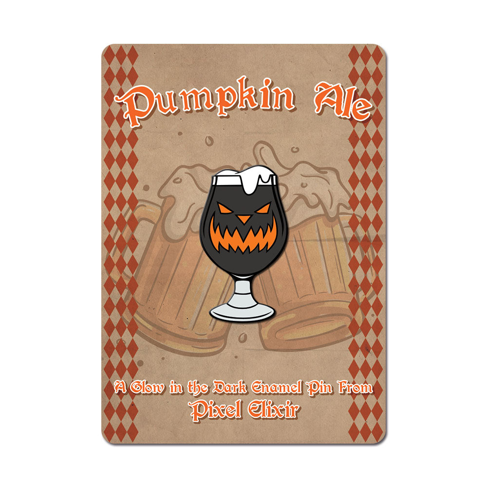 Scary Pumpkin Ale Enamel Pin - Dystopian Designs