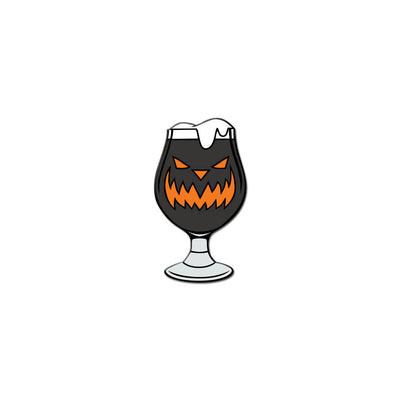 Scary Pumpkin Ale Enamel Pin - Dystopian Designs