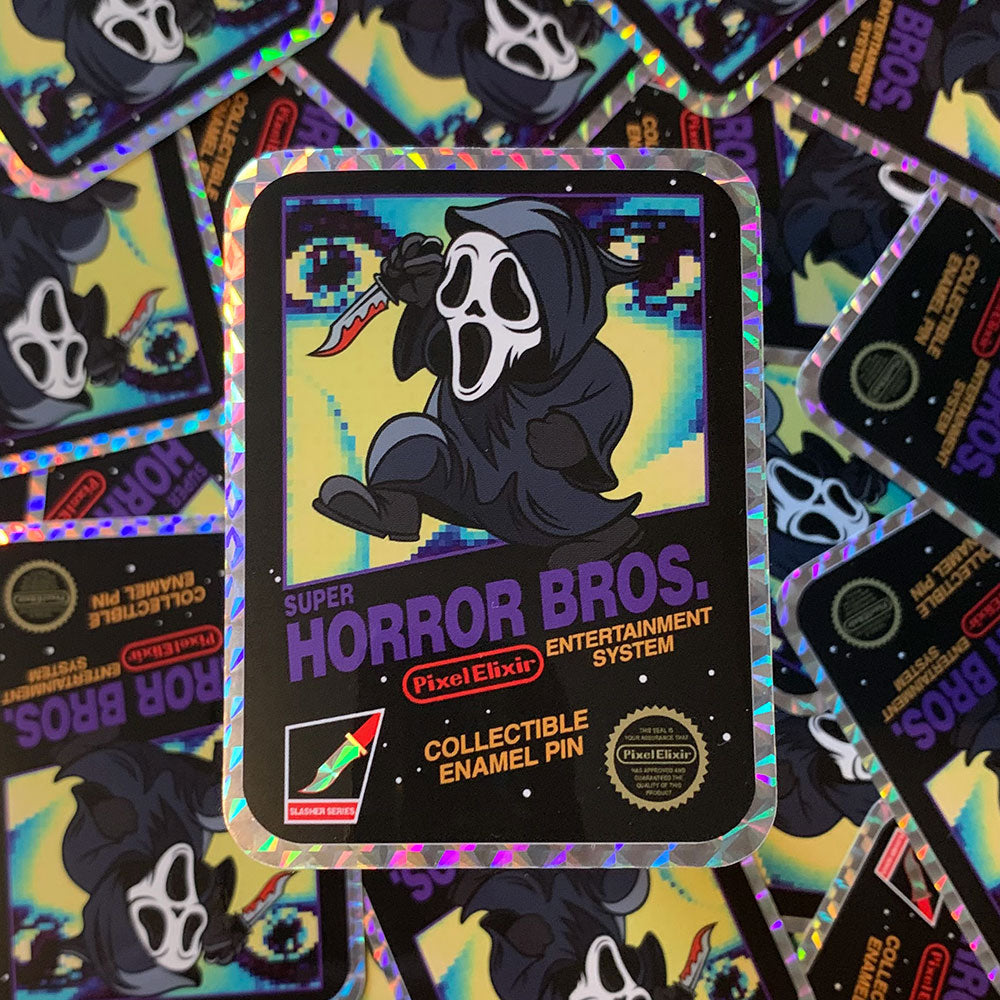 Super Horror Bros. Scary Movie Slasher Enamel Pin