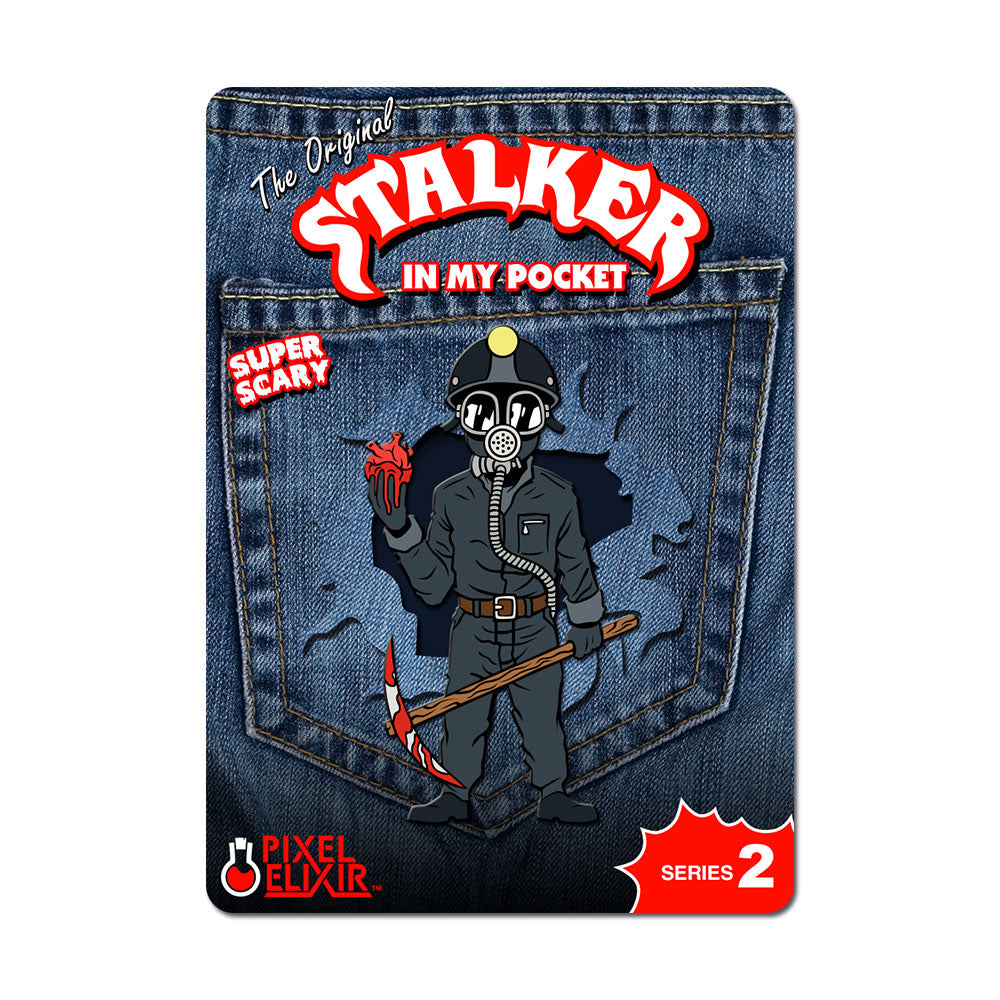 Stalker In My Pocket Enamel Pin - Miner - Dystopian Designs
