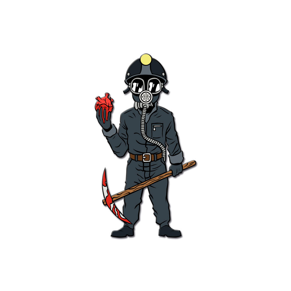 Stalker In My Pocket Enamel Pin - Miner - Dystopian Designs
