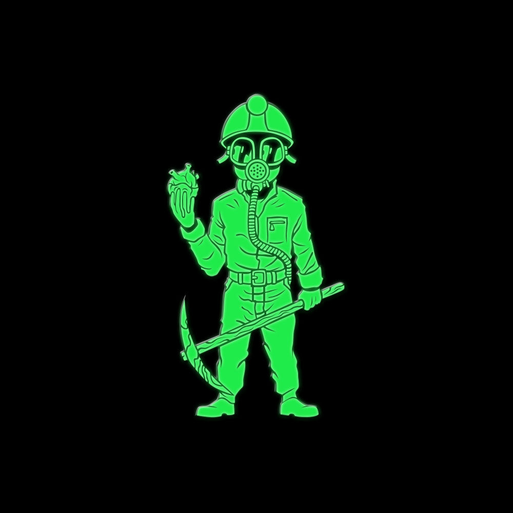 Stalker In My Pocket Enamel Pin - Miner - Dystopian Designs
