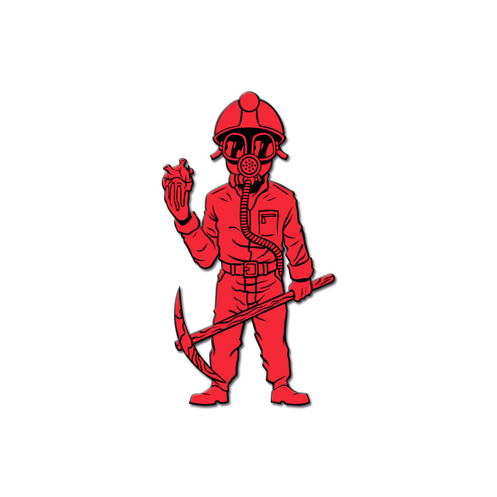 Stalker In My Pocket Enamel Pin - Miner - Dystopian Designs