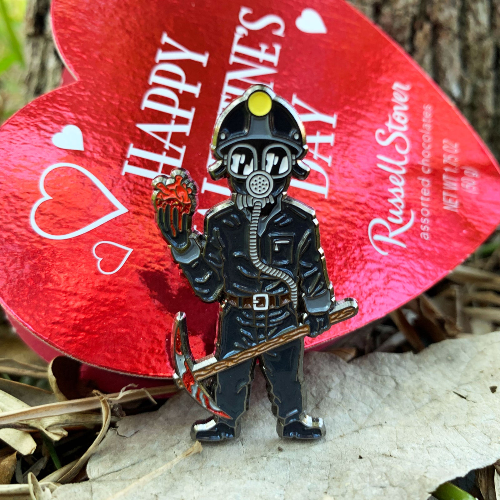 Stalker In My Pocket Enamel Pin - Miner - Dystopian Designs
