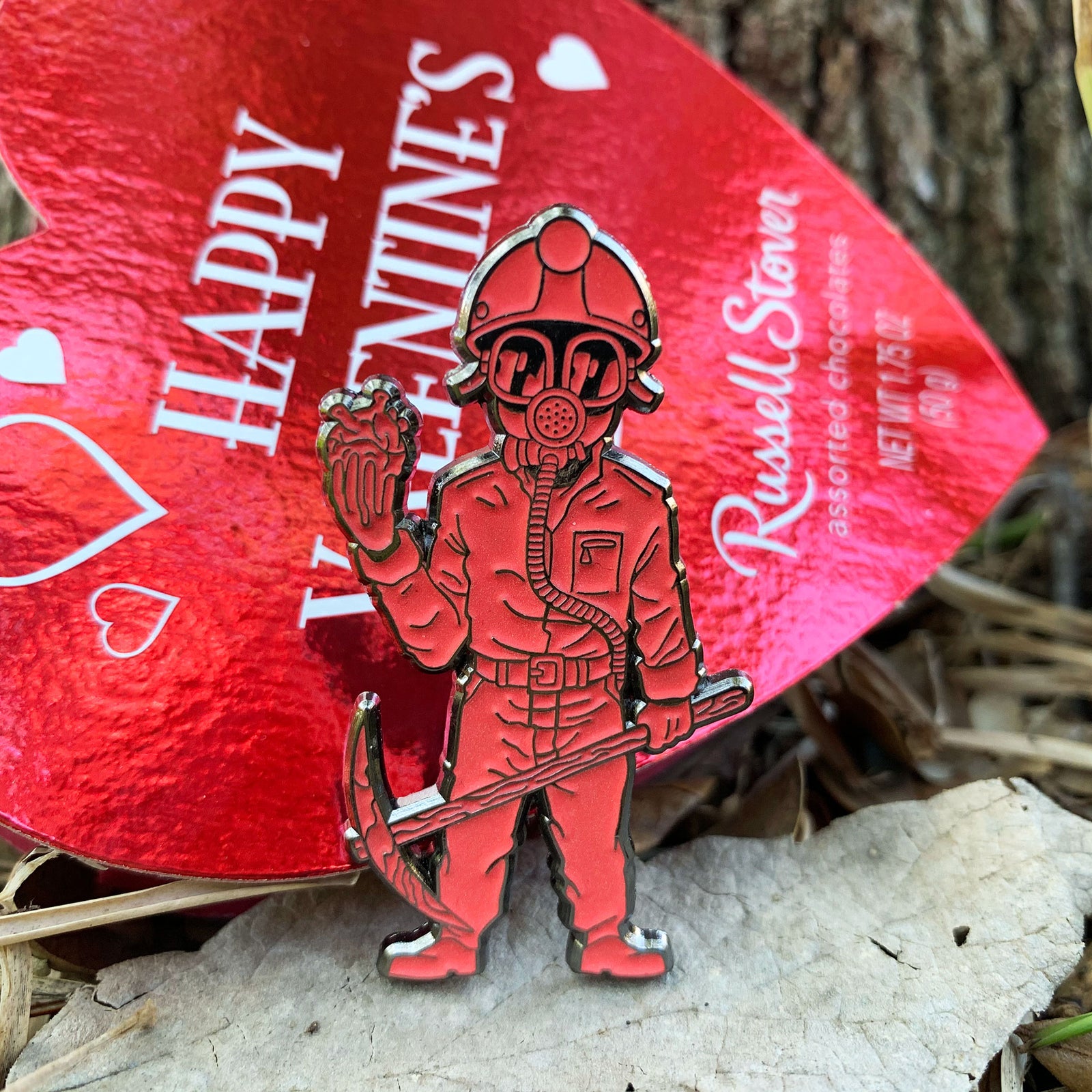 Stalker In My Pocket Enamel Pin - Miner - Dystopian Designs