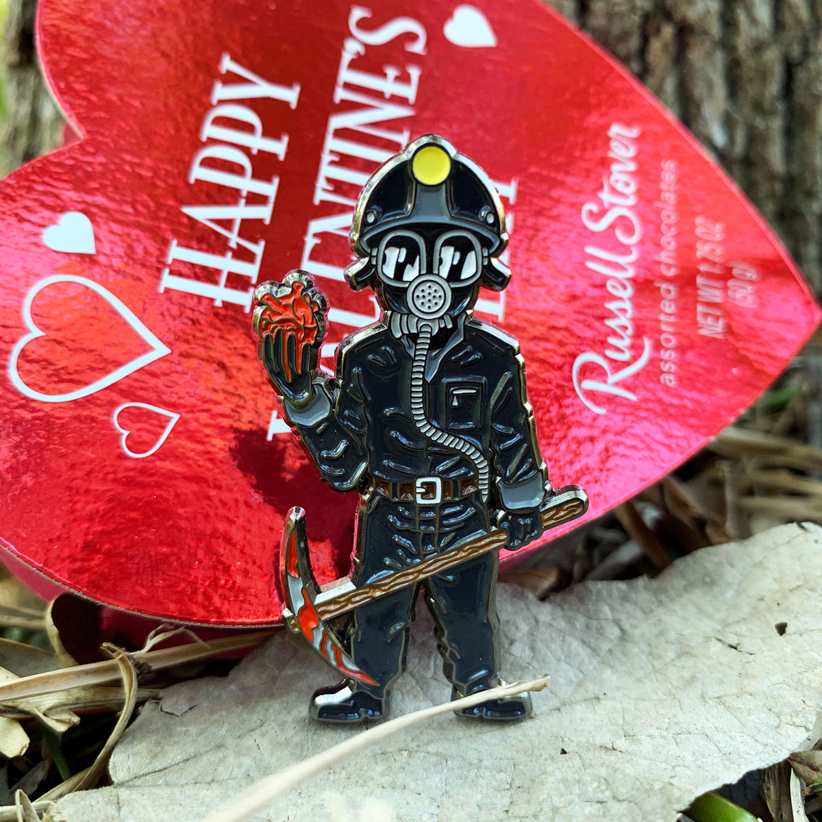 Stalker In My Pocket Enamel Pin - Miner - Dystopian Designs