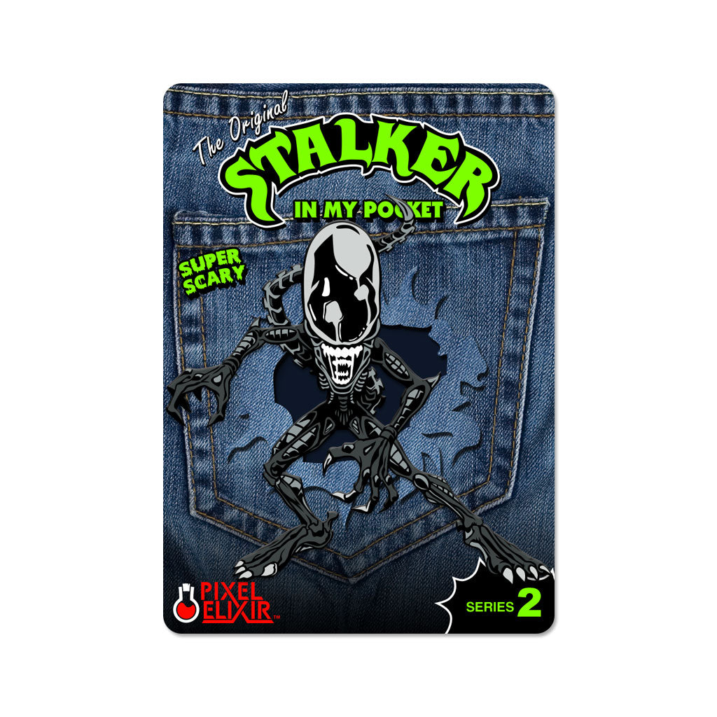 Stalker In My Pocket Enamel Pin - Xeno - Dystopian Designs