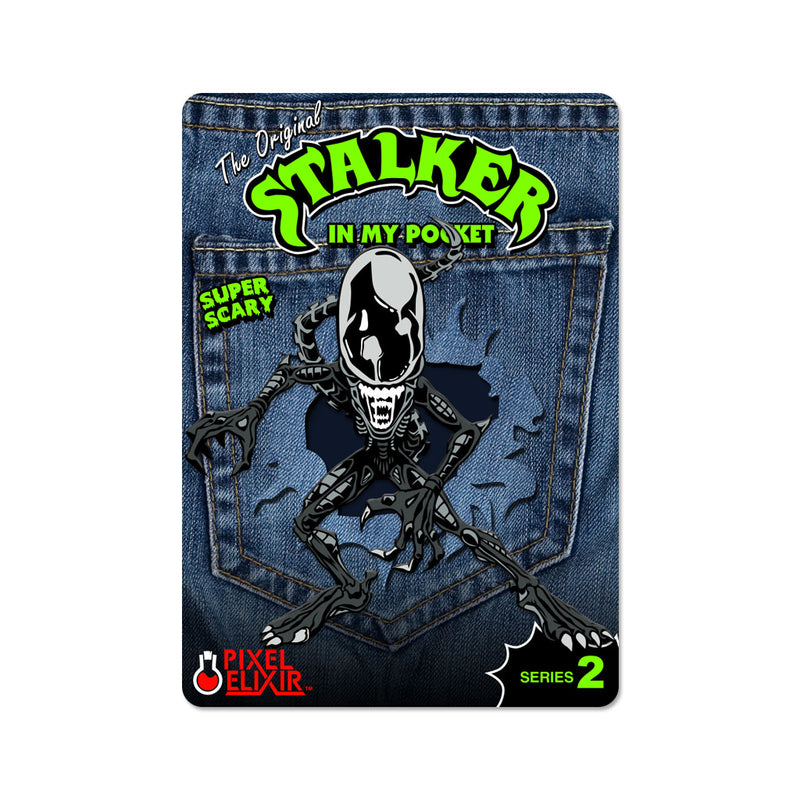Stalker In My Pocket Enamel Pin - Xeno - Dystopian Designs