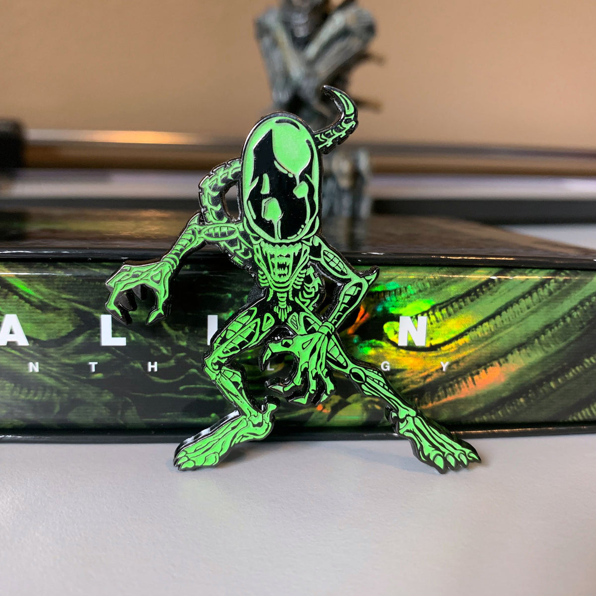 Stalker In My Pocket Enamel Pin - Xeno - Dystopian Designs