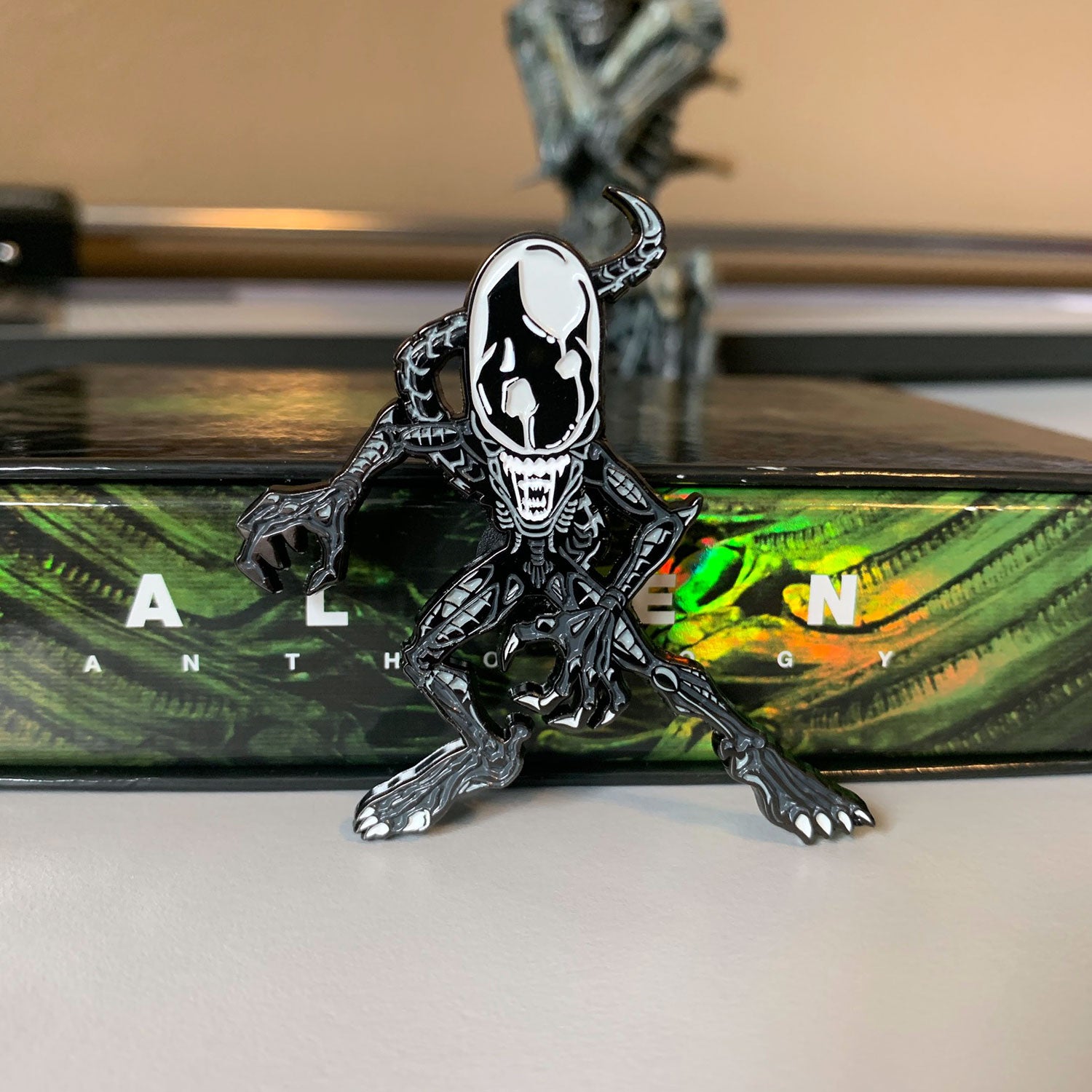 Stalker In My Pocket Enamel Pin - Xeno - Dystopian Designs