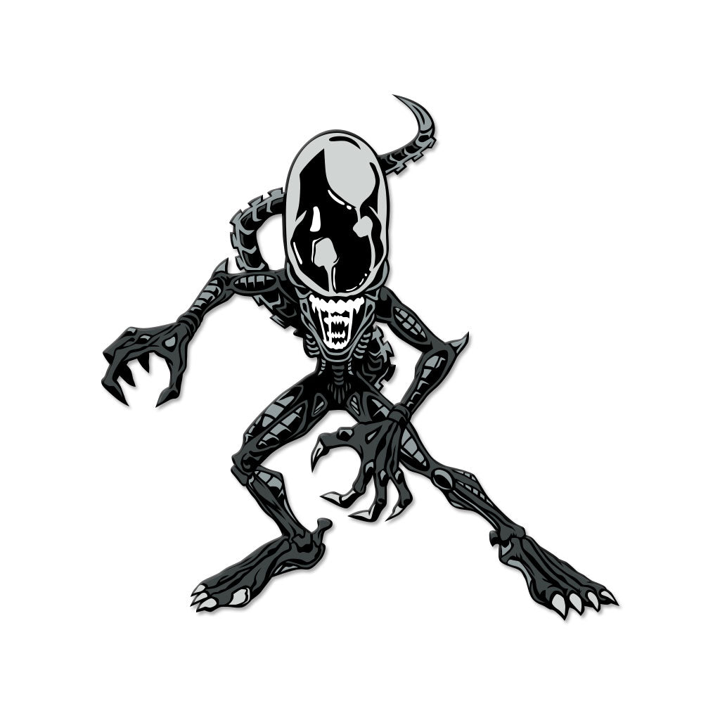 Stalker In My Pocket Enamel Pin - Xeno - Dystopian Designs
