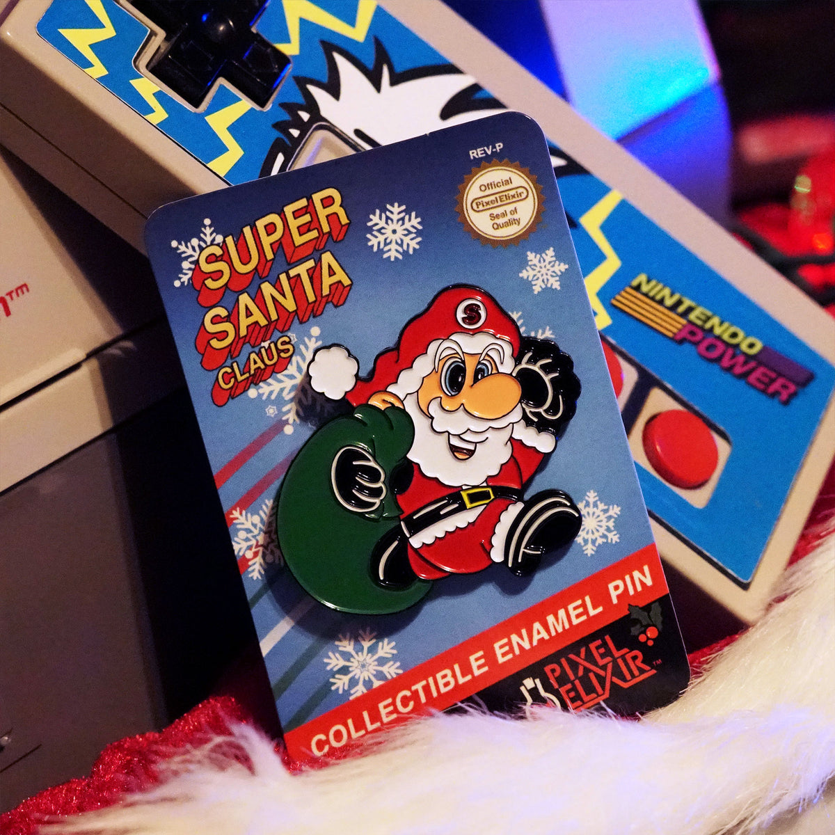 Super Santa Claus Enamel Pin - Dystopian Designs