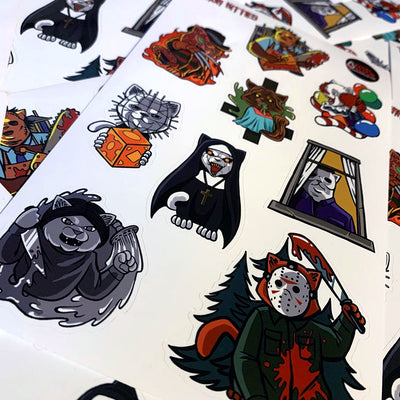 Terror Kitties Sticker Sheet - Dystopian Designs