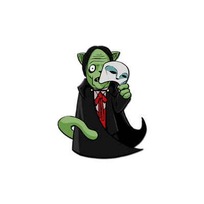 Phantom of the Meow-purr-a Enamel Pin