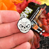 Trick or Treat Enamel Pin w/ Magnetic Mask - Dystopian Designs