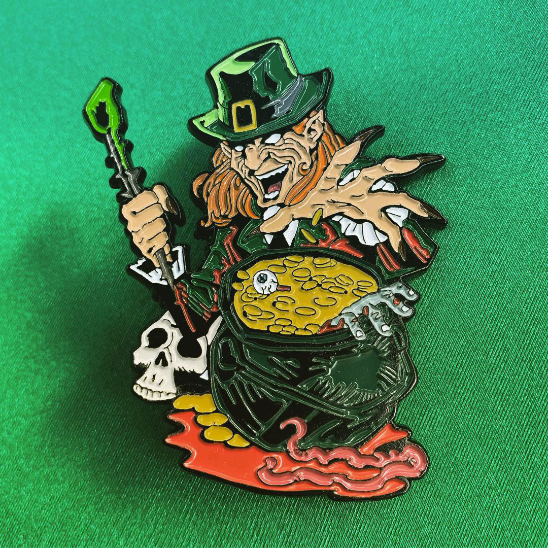 Unlucky Charm Enamel Pin - Dystopian Designs