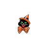 Vintage Halloween Party Cat Enamel Pin - Dystopian Designs