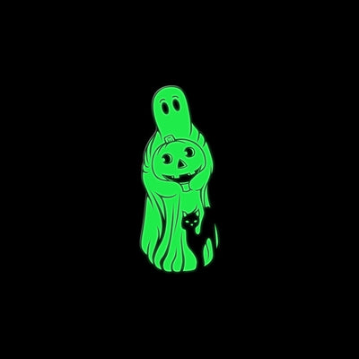 Vintage Halloween Curious Ghost Enamel Pin