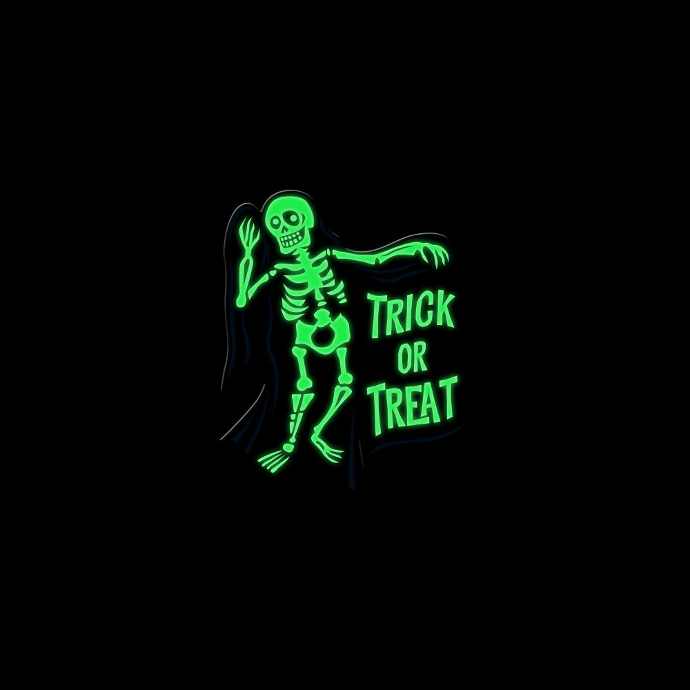 Vintage Halloween Skeleton Enamel Pin - Dystopian Designs