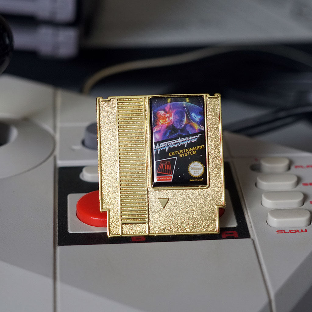Waveshaper NES Cartridge Enamel Pin (Gold) - Dystopian Designs