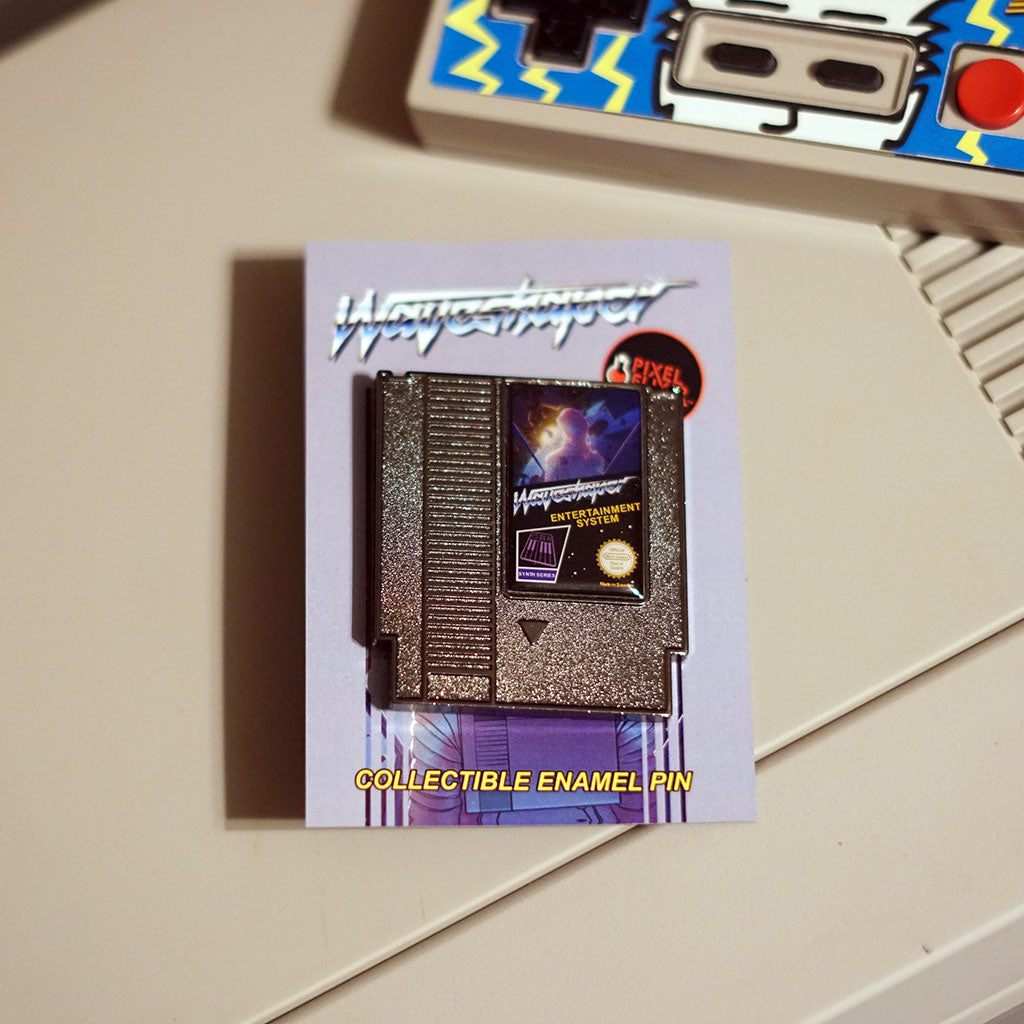 Waveshaper NES Cartridge Enamel Pin (Grey) - Dystopian Designs