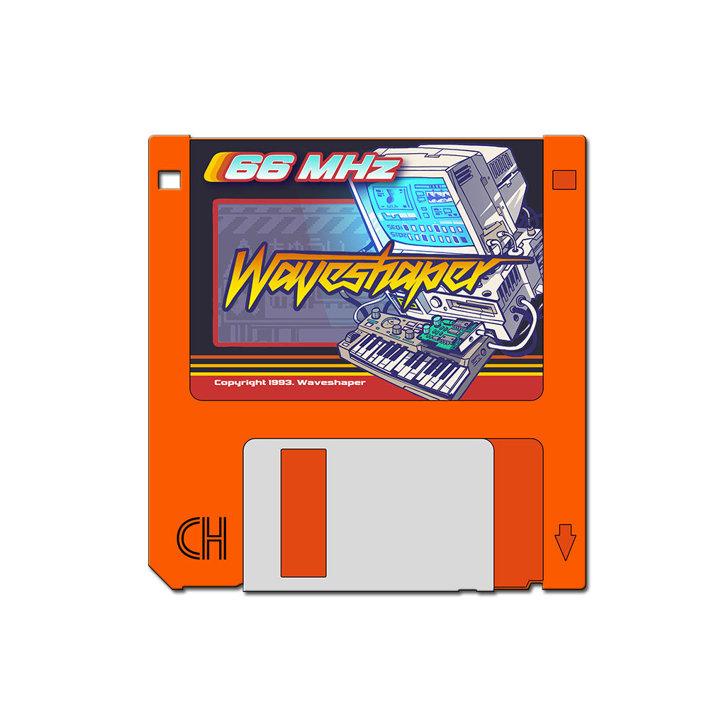 Waveshaper 66mhz Floppy Disk Deluxe Enamel Pin - Dystopian Designs