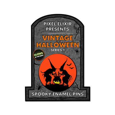 Witches' Brew Vintage Halloween Enamel Pin - Dystopian Designs